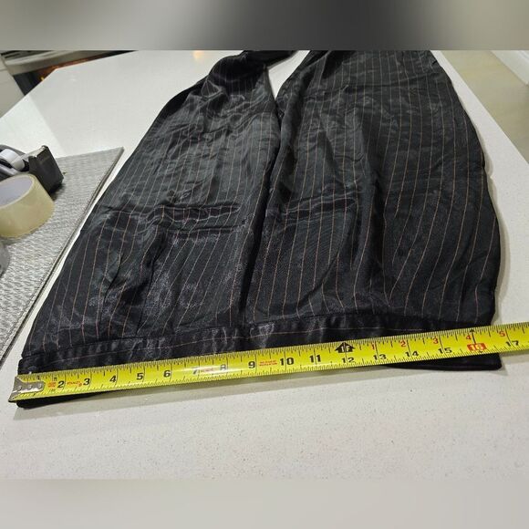 Black Pinstripe Women's Pants - Picture 12 of 13